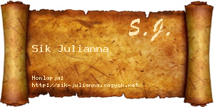 Sik Julianna névjegykártya